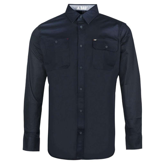 STRETCHABLE NAVY WORK SHIRT ONLINE – LONG SLEEVE 