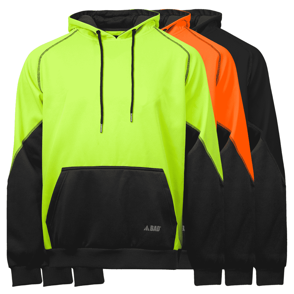 High Visibility Fleece Hoodie by BAD Workwear