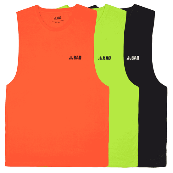 COTTON HI VIS SINGLETS FOR MEN